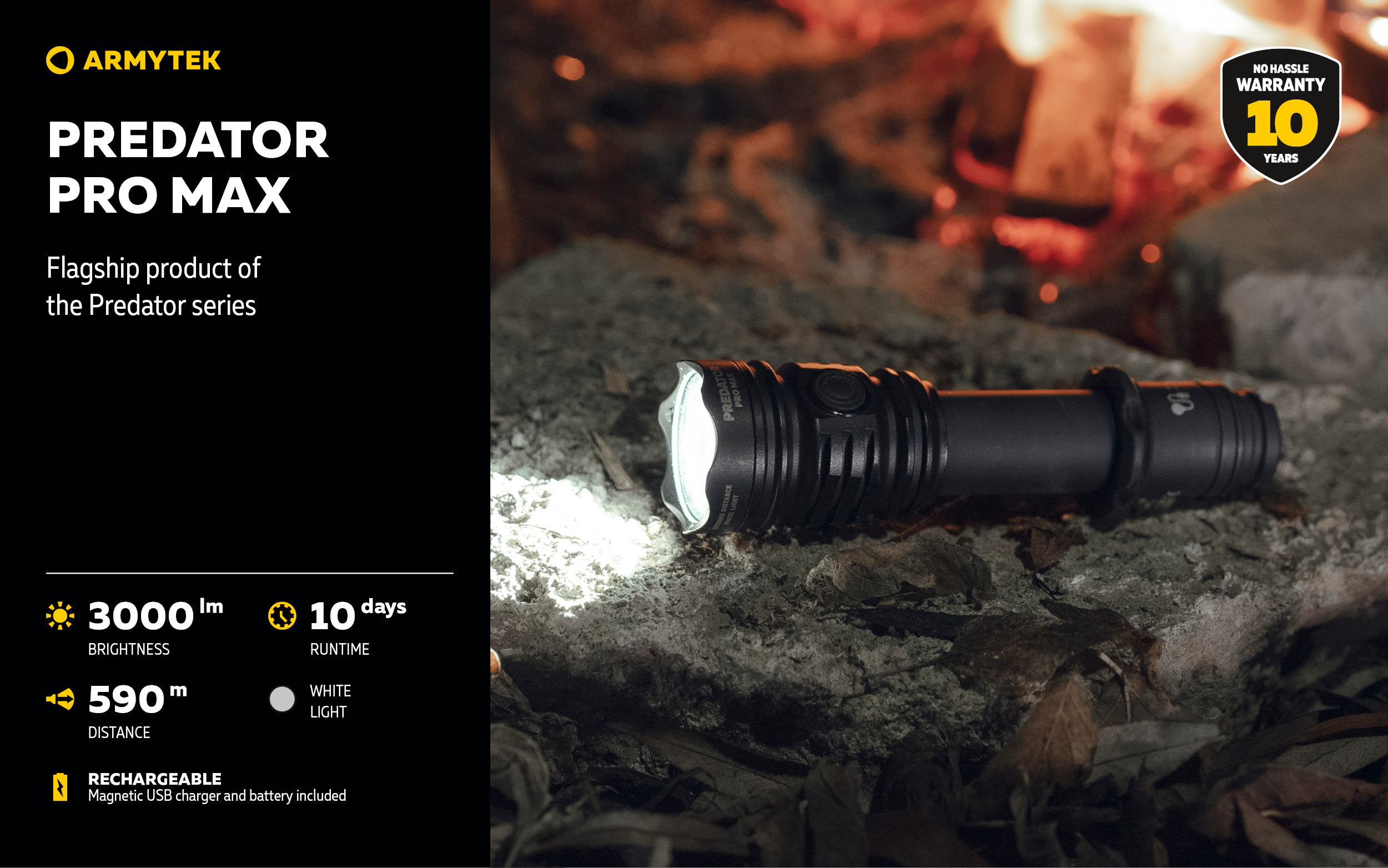 Armytek Predator Pro Max PCB - Powerful Tactical Flashlight